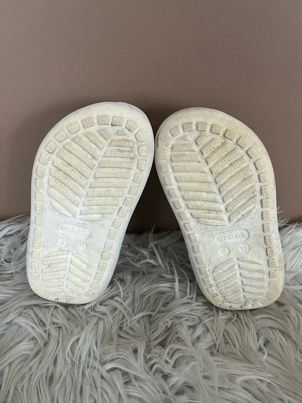 {CROCS} Platform Clog Sandals in White - Youth 11